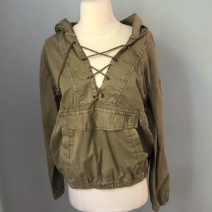 NWT Lace up Anorak Jacket